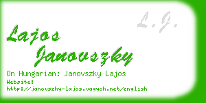 lajos janovszky business card